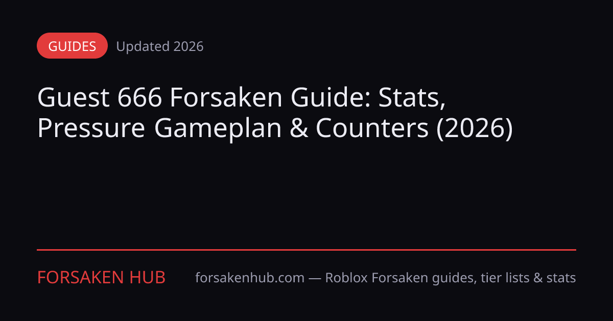 Guest 666 Forsaken Guide 2026 — Stats, Gameplan, Counters | Forsaken Hub