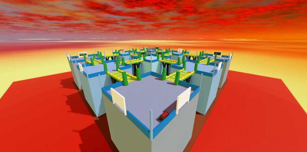 Rocket Arena map in Roblox Forsaken