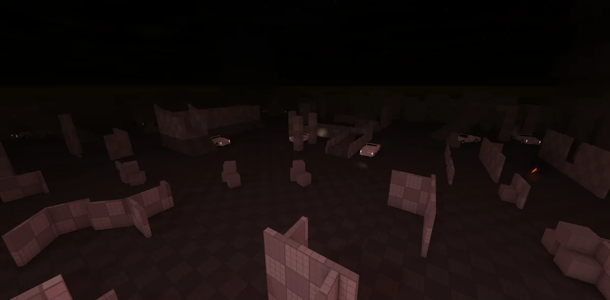 Template Town map in Roblox Forsaken, used for practising loop routes